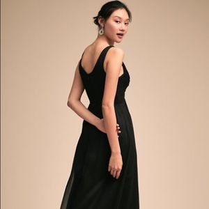 BHLDN XS Black Angie Bridesmaid Dress New